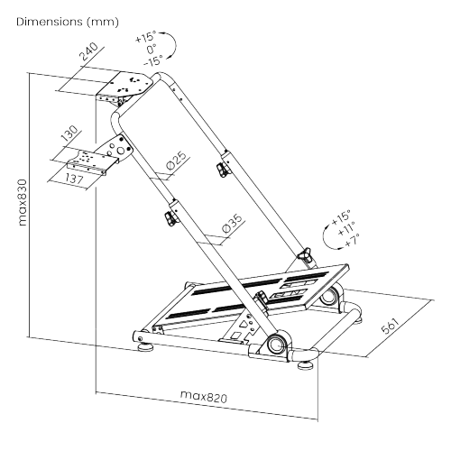 Double Stem Ultimate Steering Wheel Stand