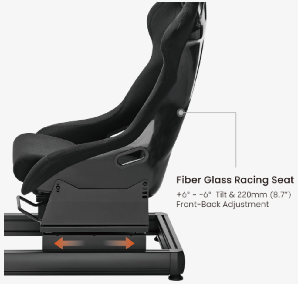 Custom Professional Racing Cockpit with Custom Upholstered Seat