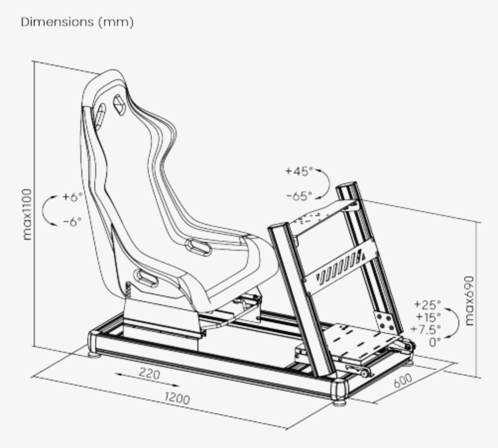 Custom Professional Racing Cockpit with Custom Upholstered Seat